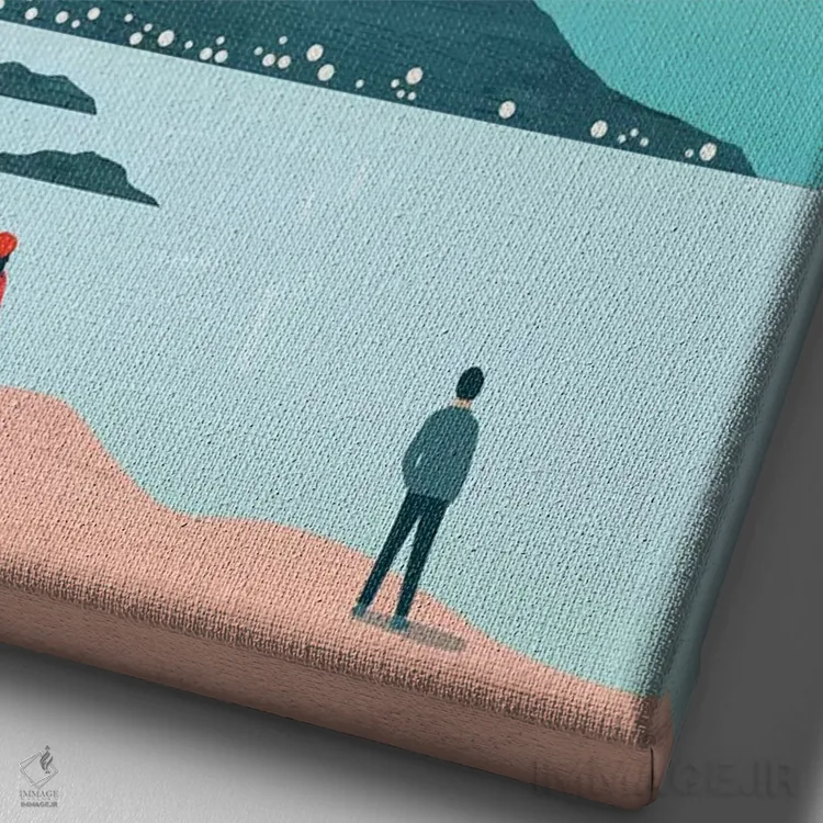 تابلو دکوراتیو کیپ تاون اثر کاتینکا رینکه - نمای نزدیک بافت بوم