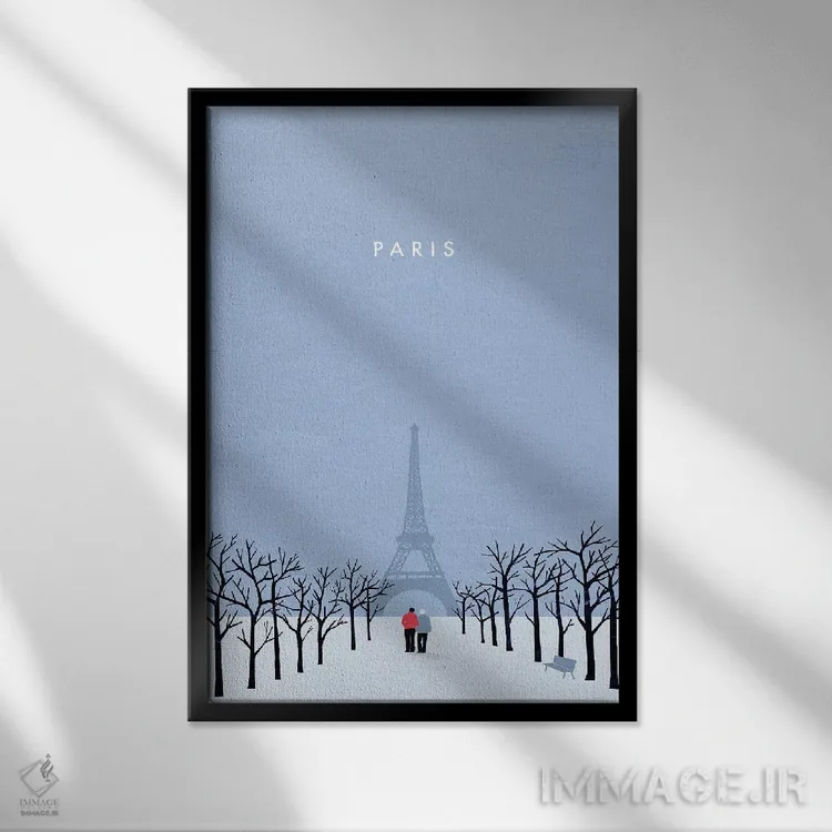 تابلو دکوراتیو پاریس اثر کاتینکا رینکه - نمای قابدار مشکی