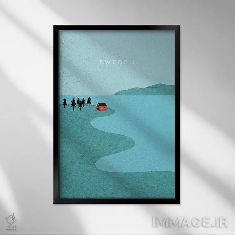 تابلو دکوراتیو سوئد اثر کاتینکا رینکه - نمای قابدار مشکی