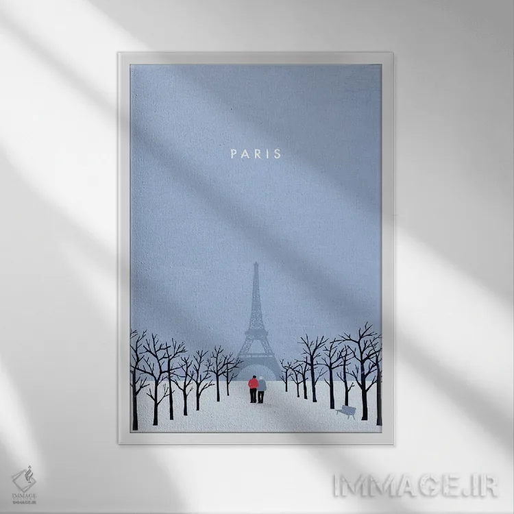 تابلو دکوراتیو پاریس اثر کاتینکا رینکه - نمای قابدار سفید