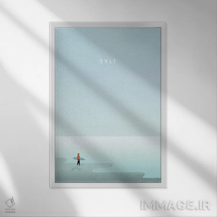 تابلو دکوراتیو زیلت اثر کاتینکا رینکه - نمای قابدار سفید