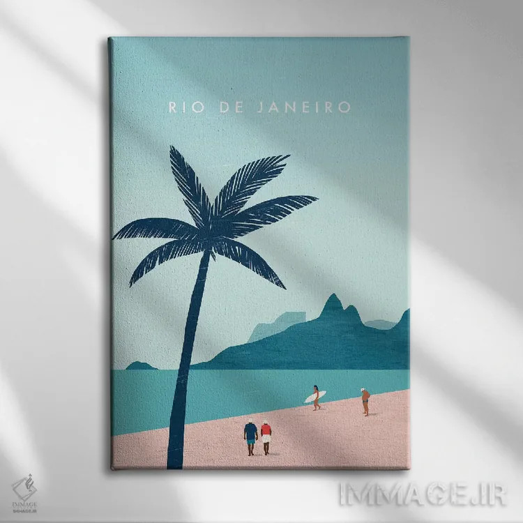 تابلو دکوراتیو ریو دو ژانیرو اثر کاتینکا رینکه - نمای روبهرو روی دیوار