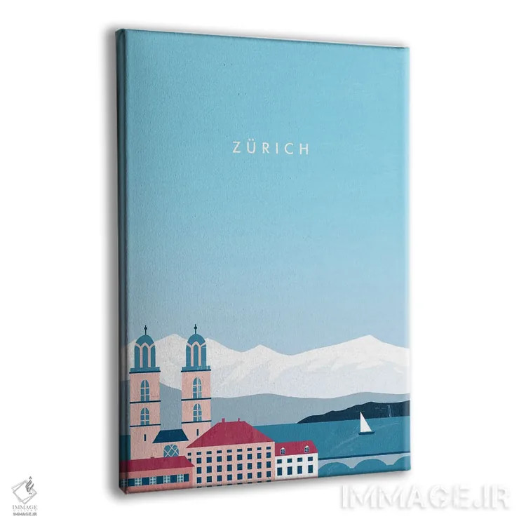 تابلو مدرن زوریخ اثر کاتینکا رینکه - نمای پرسپکتیو محصول