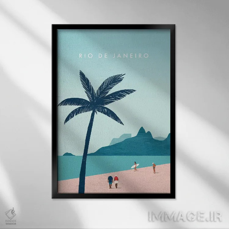 تابلو دکوراتیو ریو دو ژانیرو اثر کاتینکا رینکه - نمای قابدار مشکی