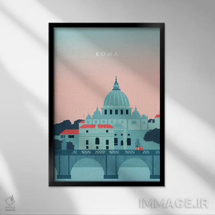 تابلو دکوراتیو رم اثر کاتینکا رینکه - نمای قابدار مشکی