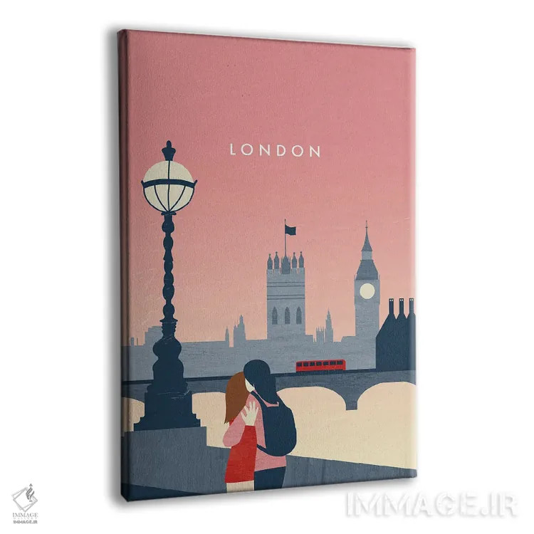 تابلو مدرن لندن ۱ اثر کاتینکا رینکه - نمای پرسپکتیو محصول