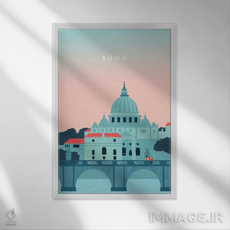 تابلو دکوراتیو رم اثر کاتینکا رینکه - نمای قابدار سفید