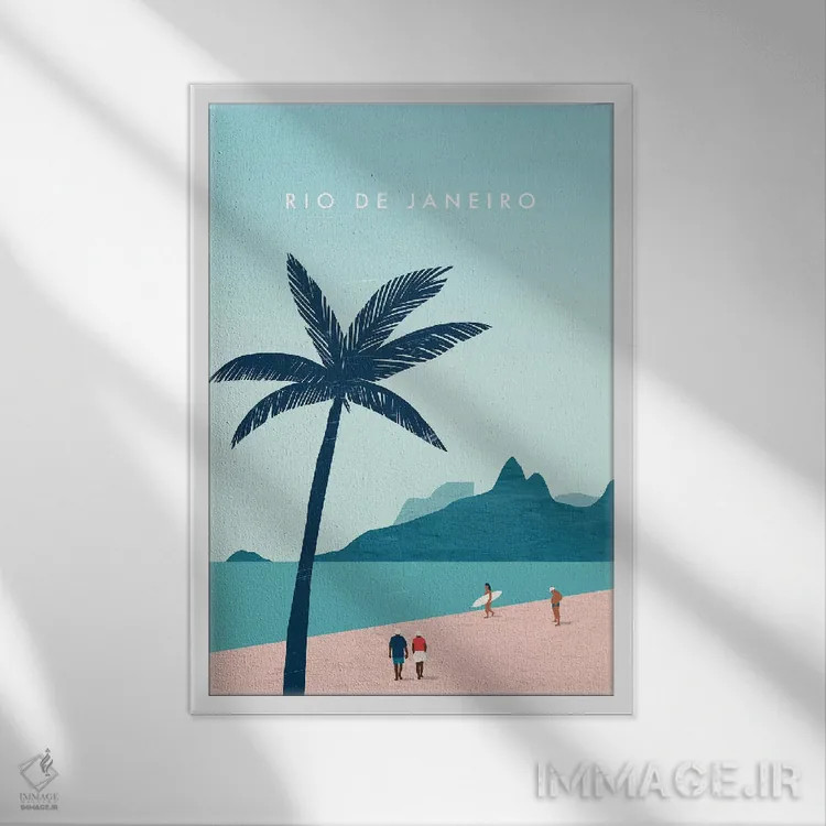 تابلو دکوراتیو ریو دو ژانیرو اثر کاتینکا رینکه - نمای قابدار سفید