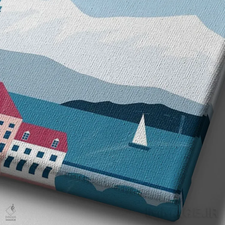 تابلو مدرن زوریخ اثر کاتینکا رینکه - نمای نزدیک بافت بوم