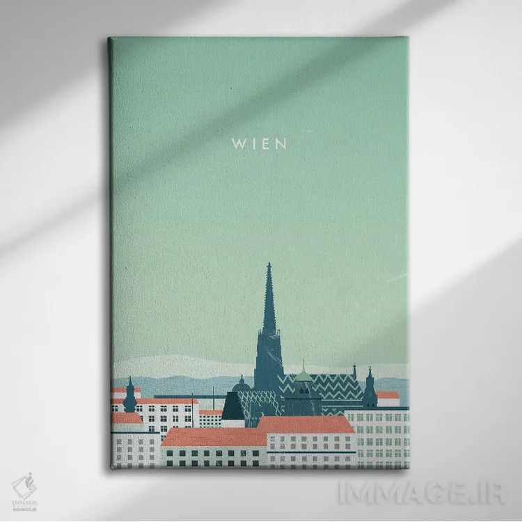 تابلو مدرن وین اثر کاتینکا رینکه - نمای روبهرو روی دیوار