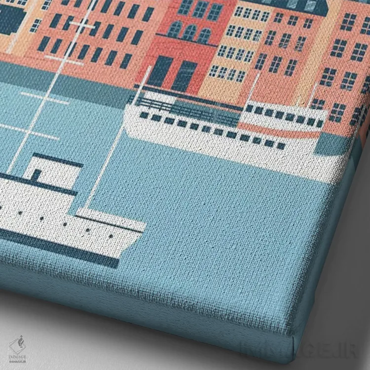 تابلو مدرن استکهلم اثر کاتینکا رینکه - نمای نزدیک بافت بوم