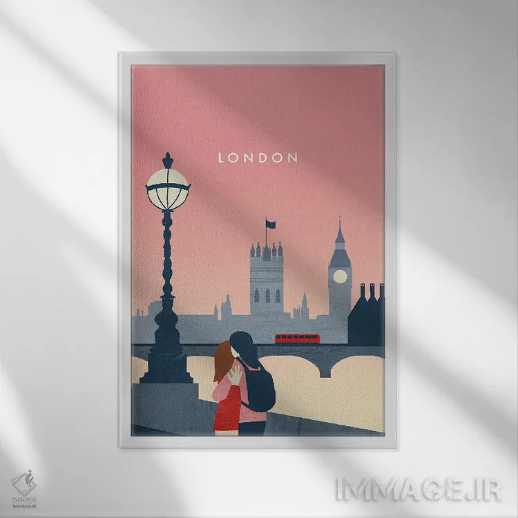 تابلو مدرن لندن ۱ اثر کاتینکا رینکه - نمای قابدار سفید