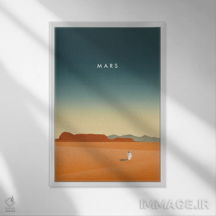 تابلو مدرن مریخ اثر کاتینکا رینکه - نمای قابدار سفید