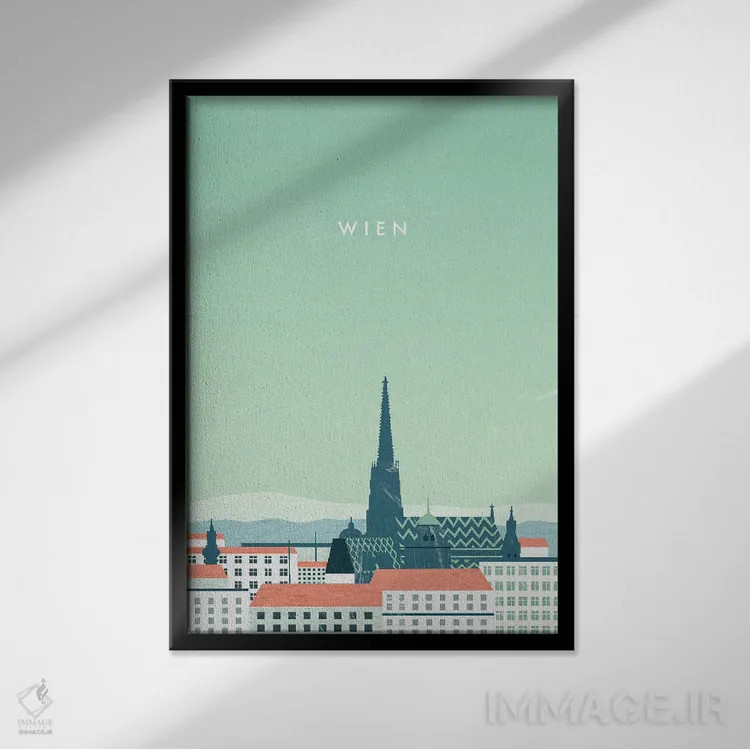 تابلو مدرن وین اثر کاتینکا رینکه - نمای قابدار مشکی