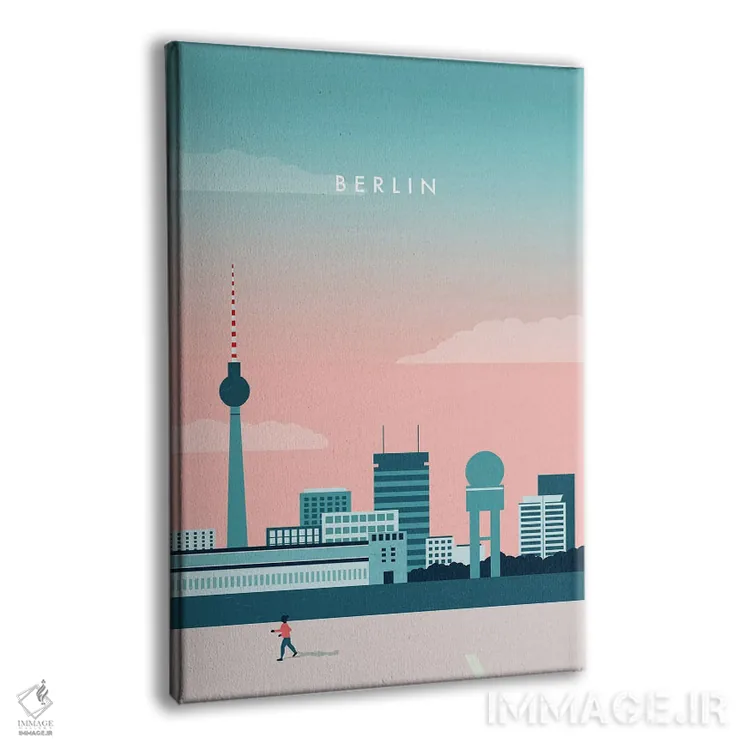 تابلو مدرن برلین ۲ اثر کاتینکا رینکه - نمای پرسپکتیو محصول