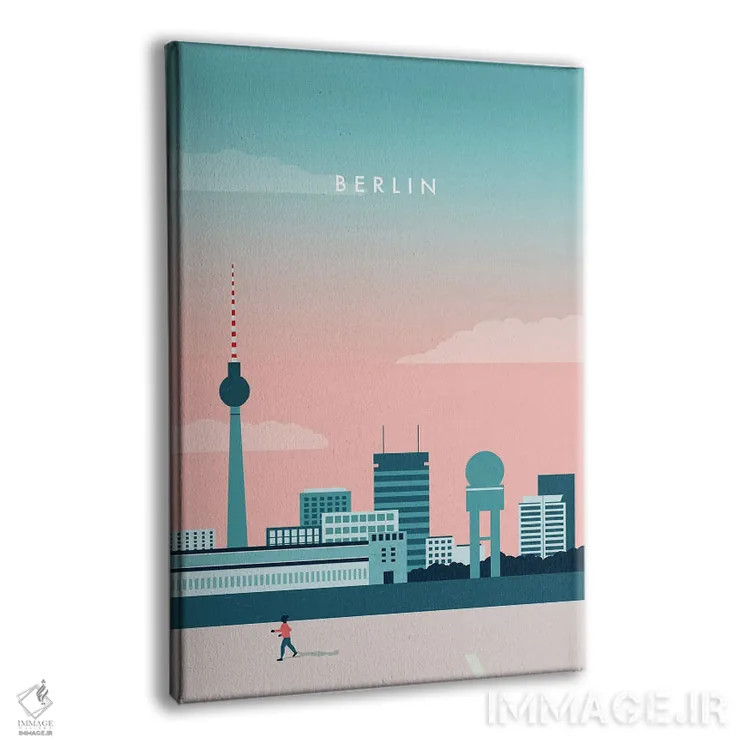تابلو مدرن برلین ۲ اثر کاتینکا رینکه - نمای پرسپکتیو محصول