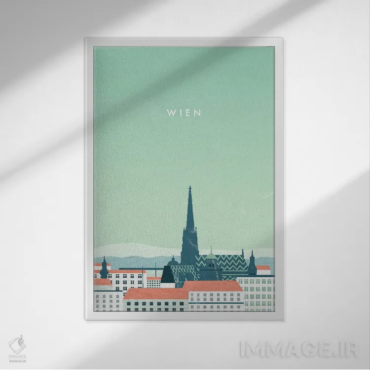 تابلو مدرن وین اثر کاتینکا رینکه - نمای قابدار سفید