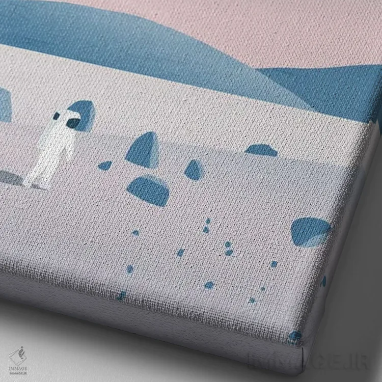 تابلو مدرن ماه اثر کاتینکا رینکه - نمای نزدیک بافت بوم