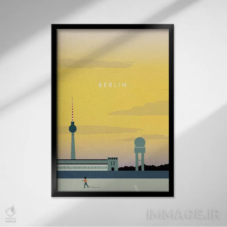 تابلو دکوراتیو برلین اثر کاتینکا رینکه - نمای قابدار مشکی