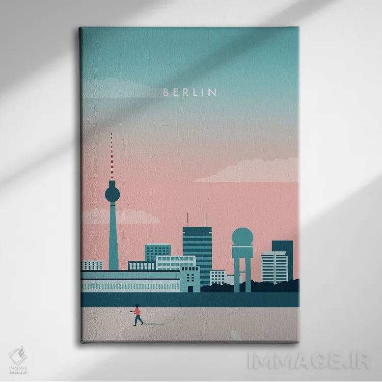 تابلو مدرن برلین ۲ اثر کاتینکا رینکه - نمای روبهرو روی دیوار