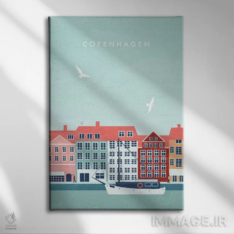 تابلو دکوراتیو کپنهاگ اثر کاتینکا رینکه - نمای روبهرو روی دیوار