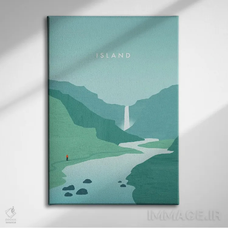 تابلو دکوراتیو جزیره اثر کاتینکا رینکه - نمای روبهرو روی دیوار