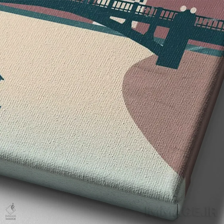 تابلو دکوراتیو مادرید اثر کاتینکا رینکه - نمای نزدیک بافت بوم