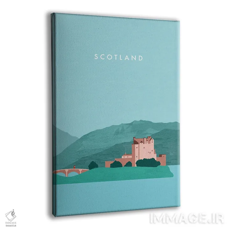 تابلو دکوراتیو اسکاتلند اثر کاتینکا رینکه - نمای پرسپکتیو محصول