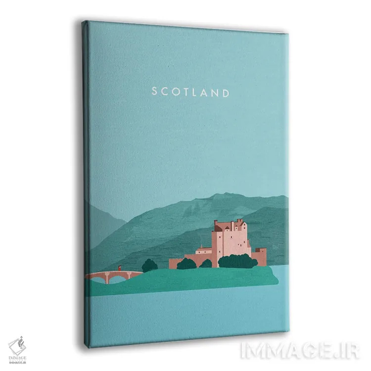 تابلو دکوراتیو اسکاتلند اثر کاتینکا رینکه - نمای پرسپکتیو محصول