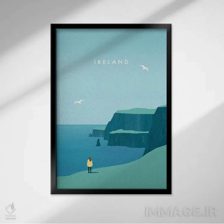 تابلو دکوراتیو ایرلند اثر کاتینکا رینکه - نمای قابدار مشکی