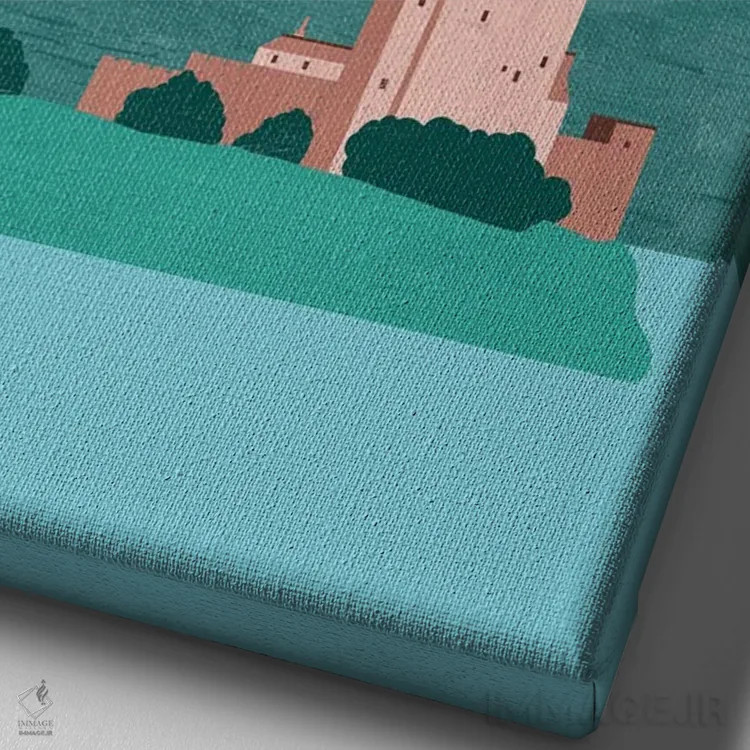 تابلو دکوراتیو اسکاتلند اثر کاتینکا رینکه - نمای نزدیک بافت بوم