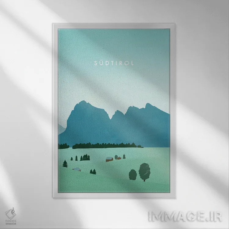 تابلو دکوراتیو جنوب تیرول اثر کاتینکا رینکه - نمای قابدار سفید