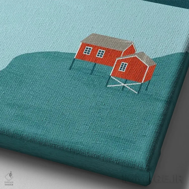 تابلو دکوراتیو نروژ اثر کاتینکا رینکه - نمای نزدیک بافت بوم