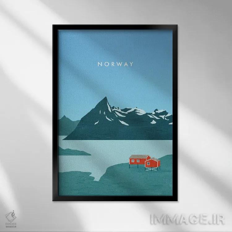 تابلو دکوراتیو نروژ اثر کاتینکا رینکه - نمای قابدار مشکی