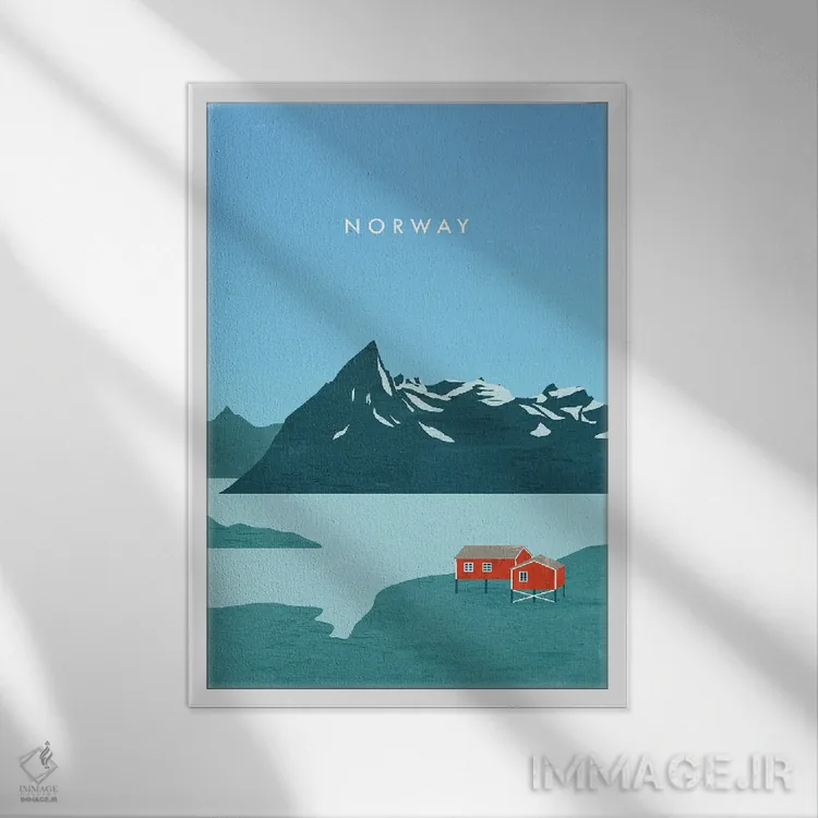 تابلو دکوراتیو نروژ اثر کاتینکا رینکه - نمای قابدار سفید