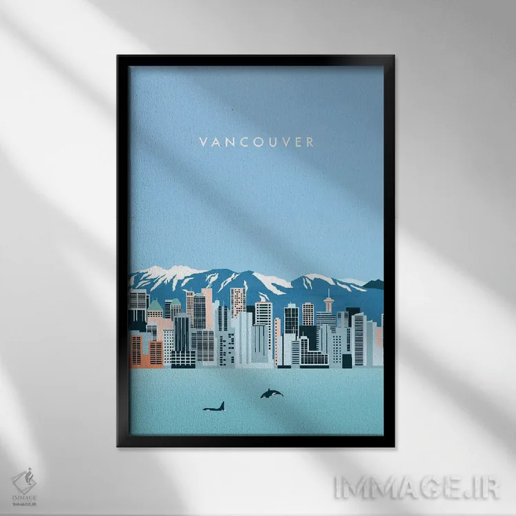 تابلو دکوراتیو ونکوور اثر کاتینکا رینکه - نمای قابدار مشکی