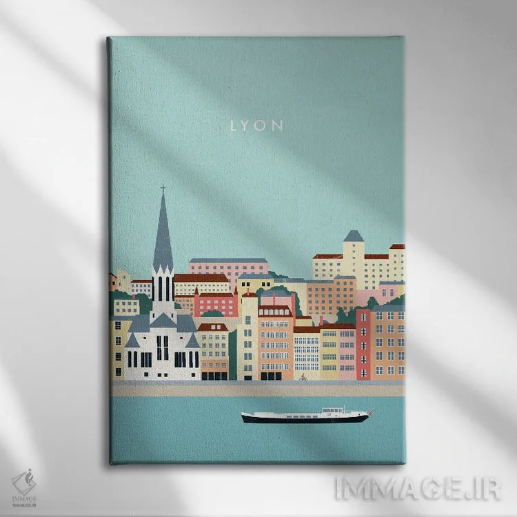 تابلو دکوراتیو لیون اثر کاتینکا رینکه - نمای روبهرو روی دیوار