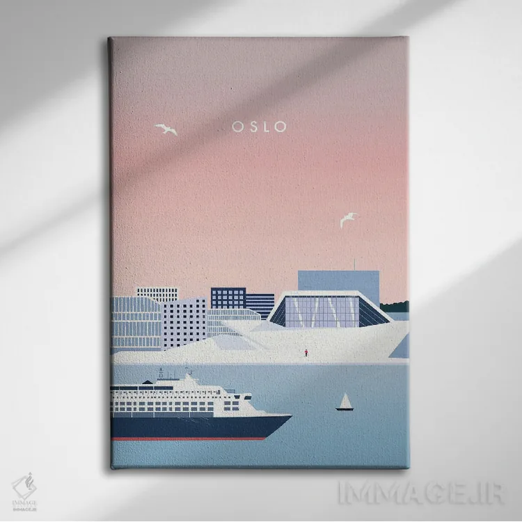 تابلو دکوراتیو اسلو اثر کاتینکا رینکه - نمای روبهرو روی دیوار