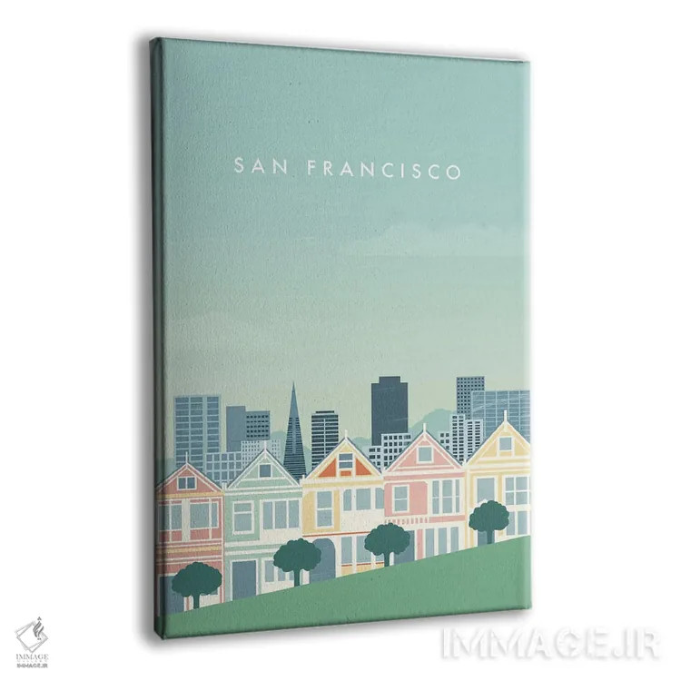 تابلو دکوراتیو سان فرانسیسکو اثر کاتینکا رینکه - نمای پرسپکتیو محصول