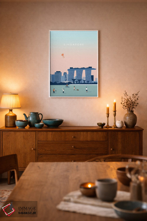 تابلو دکوراتیو سنگاپور اثر کاتینکا رینکه - D4W