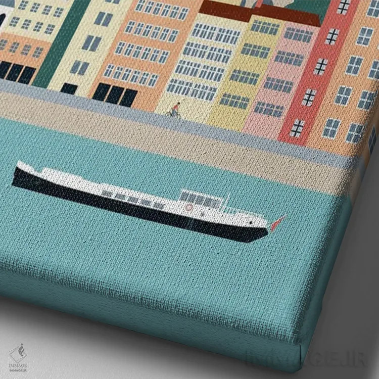 تابلو دکوراتیو لیون اثر کاتینکا رینکه - نمای نزدیک بافت بوم