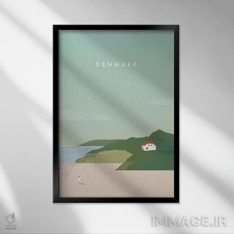 تابلو دکوراتیو دانمارک اثر کاتینکا رینکه - نمای قابدار مشکی
