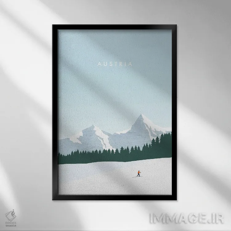 تابلو دکوراتیو اتریش اثر کاتینکا رینکه - نمای قابدار مشکی