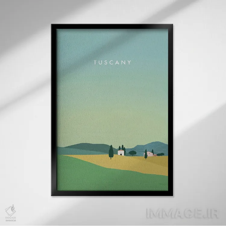 تابلو دکوراتیو توسکانی اثر کاتینکا رینکه - نمای قابدار مشکی