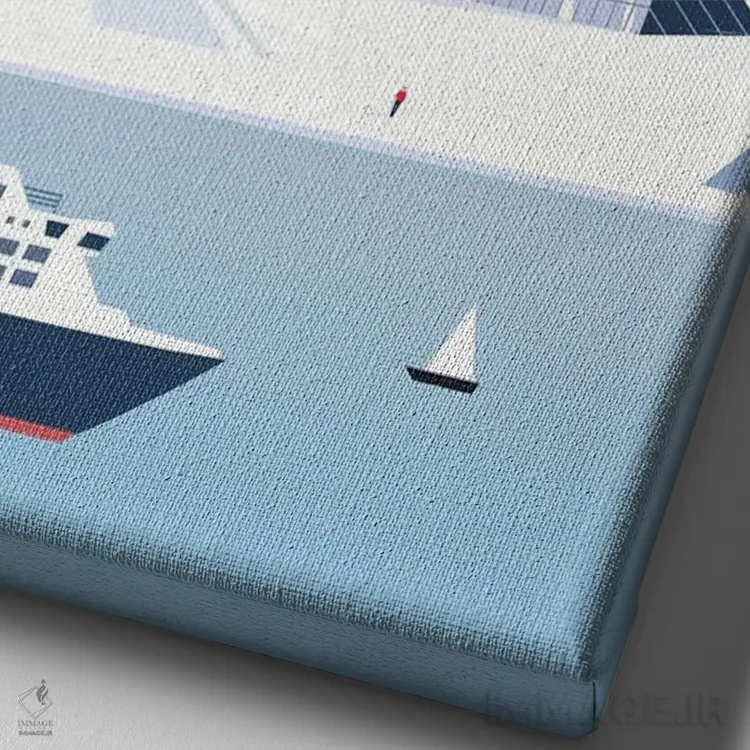 تابلو دکوراتیو اسلو اثر کاتینکا رینکه - نمای نزدیک بافت بوم