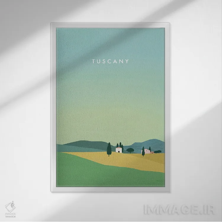 تابلو دکوراتیو توسکانی اثر کاتینکا رینکه - نمای قابدار سفید