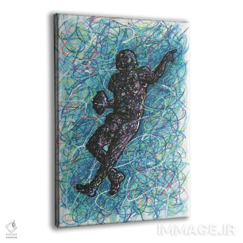 تابلو دکوراتیو کوارتر بک فوتبال آمریکایی اثر کیت سلام - نمای پرسپکتیو محصول