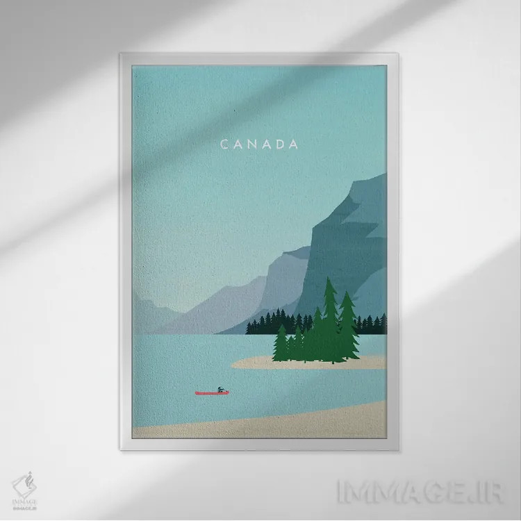 تابلو دکوراتیو کانادا اثر کاتینکا رینکه - نمای قابدار سفید