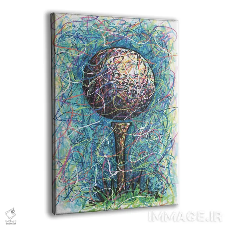 تابلو دکوراتیو تی گلف اثر کیت سلام - نمای پرسپکتیو محصول