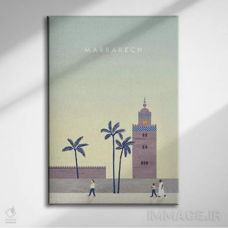 تابلو دکوراتیو مراکش اثر کاتینکا رینکه - نمای روبهرو روی دیوار